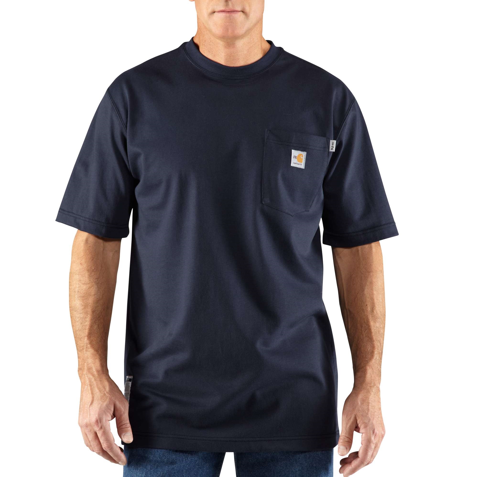 Carhartt Flame Resistant Cotton Short-Sleeve T-Shirt in navy